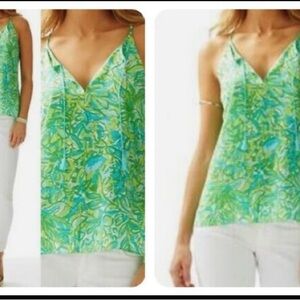 Lilly Pulitzer Tropical Green and Blue Camisole